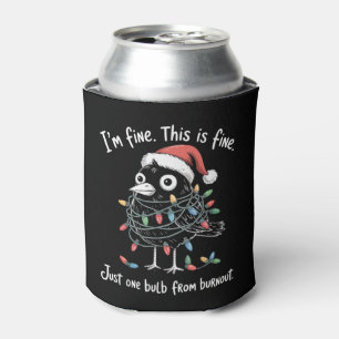 Rafraîchisseur Pour Canette Corbeau de Noël drôle Je vais bien Burnout Sarcast