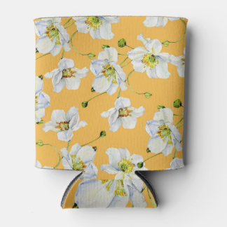 Rafraîchisseur Pour Canette Cosmos, aquarelle, transparent, motif floral.