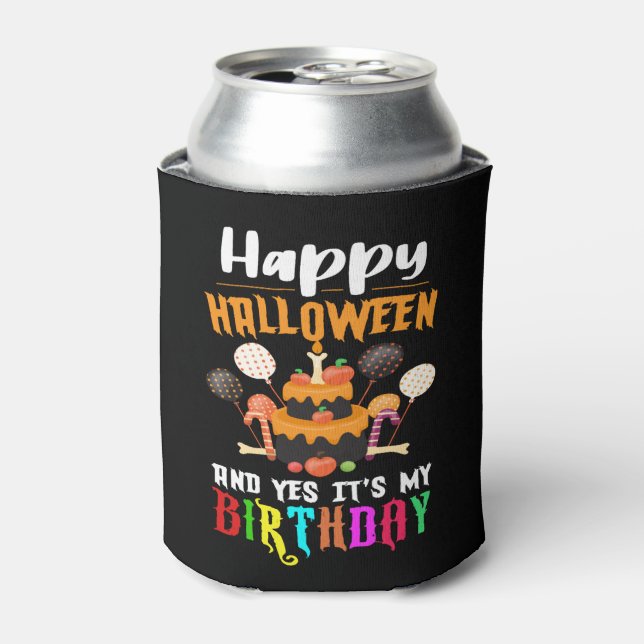 Rafraîchisseur Pour Canette Costume d'anniversaire d'Halloween drôle, Hallowee (Can devant)