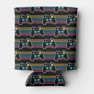 Rafraîchisseur Pour Canette Couleurs néons de Retro Gaming Geek Gamer 80s
