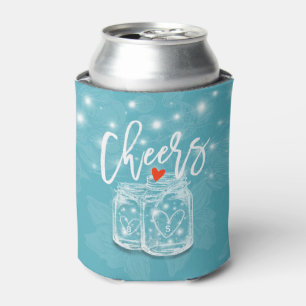 Rafraîchisseur Pour Canette Couple Mason Jar Chaîne Lumières Mariage Floral bl