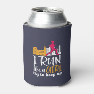 Rafraîchisseur Pour Canette Courir Marathon Je cours comme une fille Essayez d