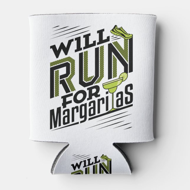 Rafraîchisseur Pour Canette Courir pour Margaritas Cinco de May Running (Devant)