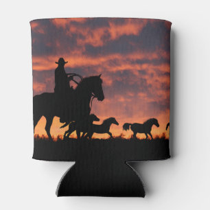 Rafraîchisseur Pour Canette Cowboy Country Western Chevaux Rassemblement