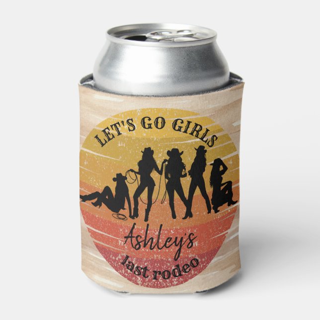 Rafraîchisseur Pour Canette Cowgirl bachelorette party nom personnalisé (Can devant)