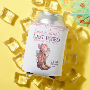 Rafraîchisseur Pour Canette Cowgirl Dernier Rodéo Rose Enterrement de Vie de J