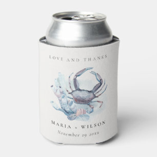 Rafraîchisseur Pour Canette Crabe sous-marin Muet Corail Mariage nautique