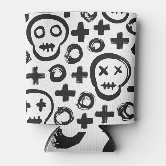 Rafraîchisseur Pour Canette Crâne : Décoration sans joint. (Devant)