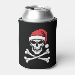 Rafraîchisseur Pour Canette Crâne et os croisés de Noël pirate. Chapeau de Pèr