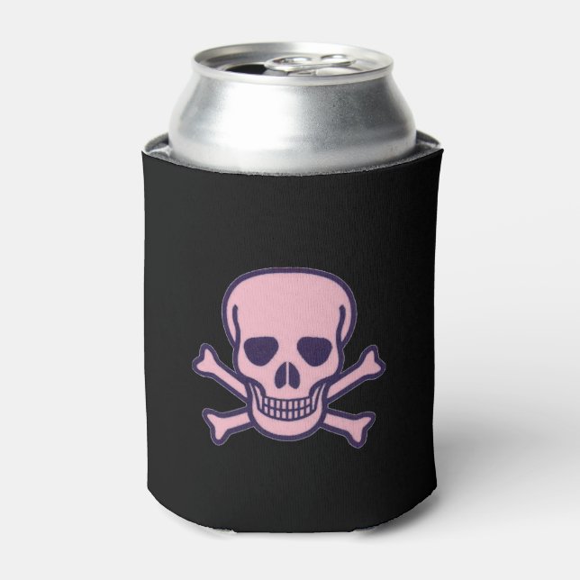 Rafraîchisseur Pour Canette Crâne rose noir peut refroidir (Can devant)