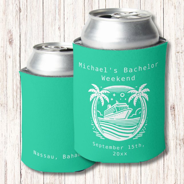 Rafraîchisseur Pour Canette Crayon personnalisé | Croisière Bachelor Party (Créateur téléchargé)