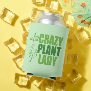 Rafraîchisseur Pour Canette Crazy Plante Lady Cute Green Botaniste