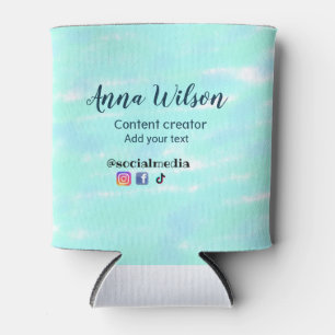 Rafraîchisseur Pour Canette Créateur de contenu de médias sociaux bleu vert aj