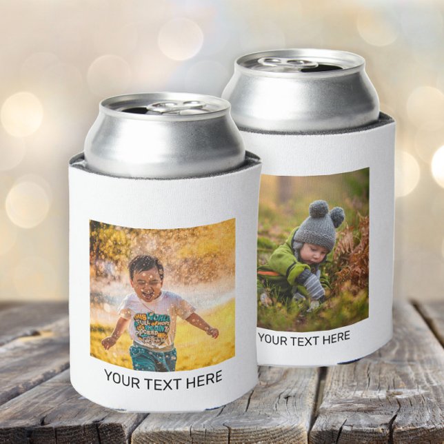 Rafraîchisseur Pour Canette Créez votre propre 2 photo avant arrière de votre  (2-photo custom can cooler)