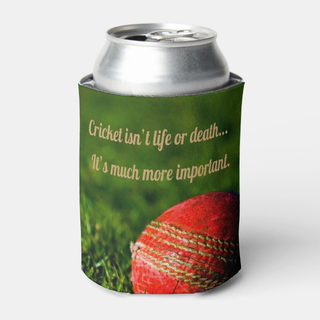 Rafraîchisseur Pour Canette Cricket Red Ball drôle Motivation (Can devant)