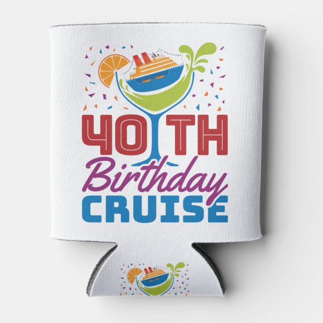 Rafraîchisseur Pour Canette Croisière du 40e anniversaire (Devant)