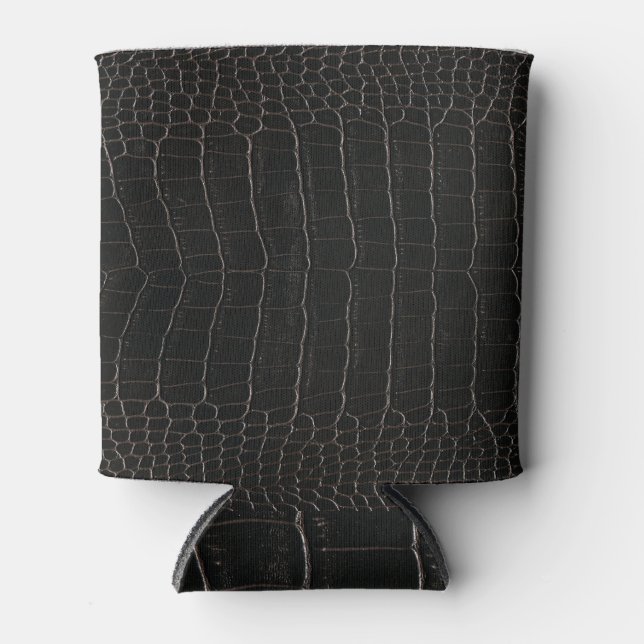 Rafraîchisseur Pour Canette Cuir de crocodile luxueux : texture textile. (Devant)