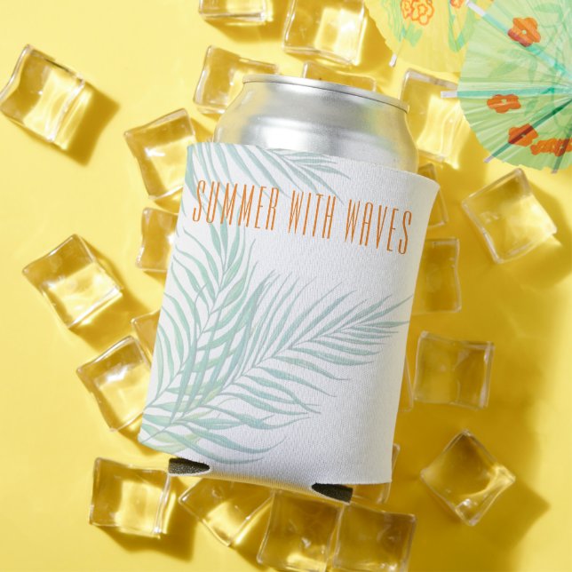 Rafraîchisseur Pour Canette Cuisson feuille tropicale personnalisée (Été in situ)