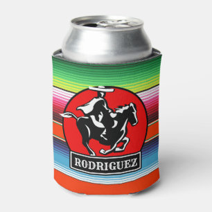Rafraîchisseur Pour Canette CUSTOM NAME Charro Horse Spanish Mexican Serape