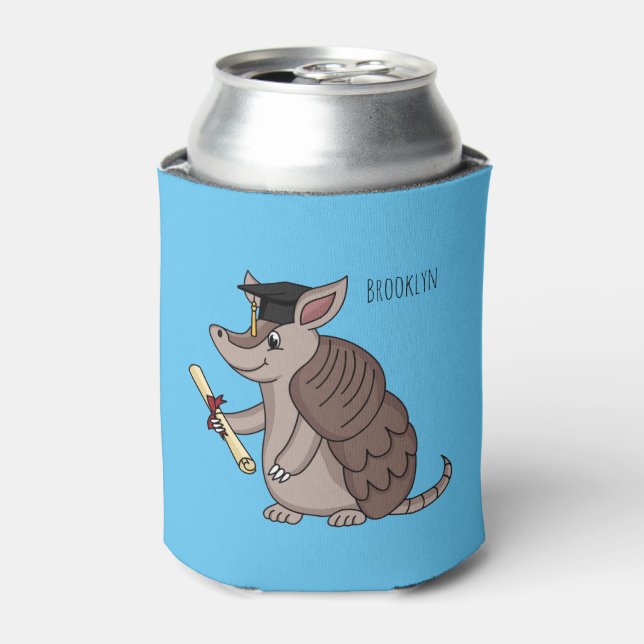 Rafraîchisseur Pour Canette Cute armadillo avec dessin animé de la casquette d (Can devant)