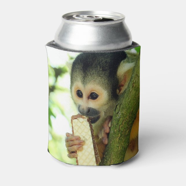 Rafraîchisseur Pour Canette Cute Baby Squerrl Monkey Eating a Wafer Biscuit (Can Dos)
