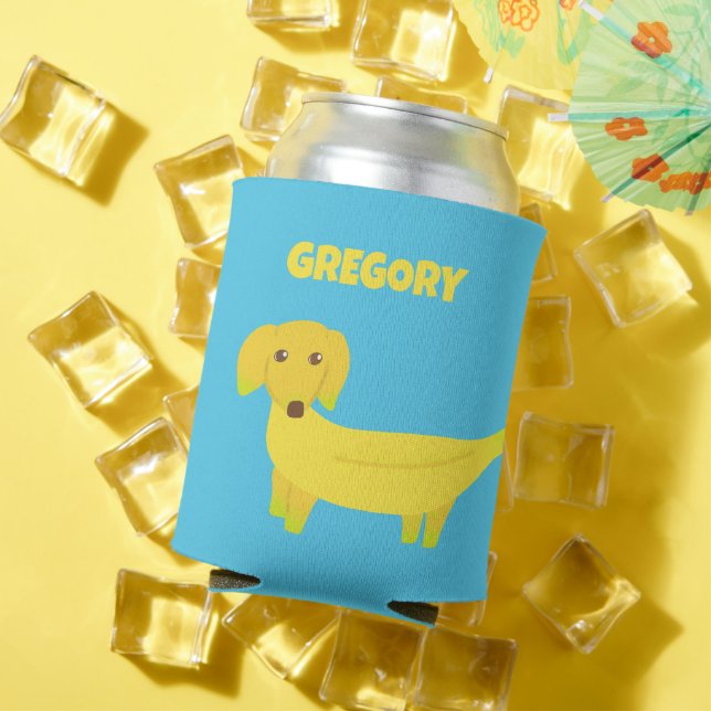 Rafraîchisseur Pour Canette Cute Banana Dog Personnalisé (Été in situ)