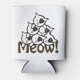 Rafraîchisseur Pour Canette Cute Chat(Meow) noir