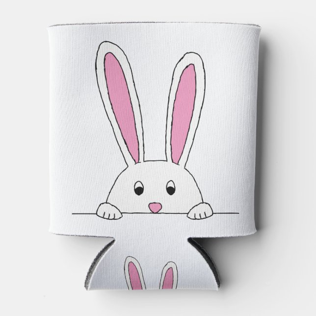 Rafraîchisseur Pour Canette Cute Clipart Rabbit Peaking Cute Animaux Bunny Art (Devant)