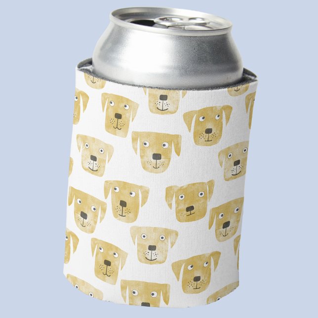 Rafraîchisseur Pour Canette Cute Golden Labrador Retriever Chien Motif (Fun Golden Yellow Labrador Retriever dog pattern can cooler)