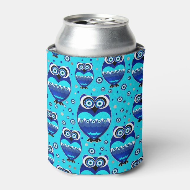 Rafraîchisseur Pour Canette Cute Owl Evil Motif (Can devant)