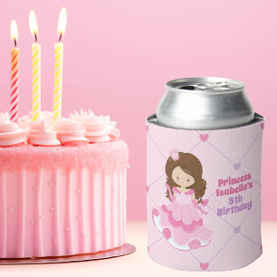 Rafraîchisseur Pour Canette Cute Princess Anniversaire Pink Personnalisable
