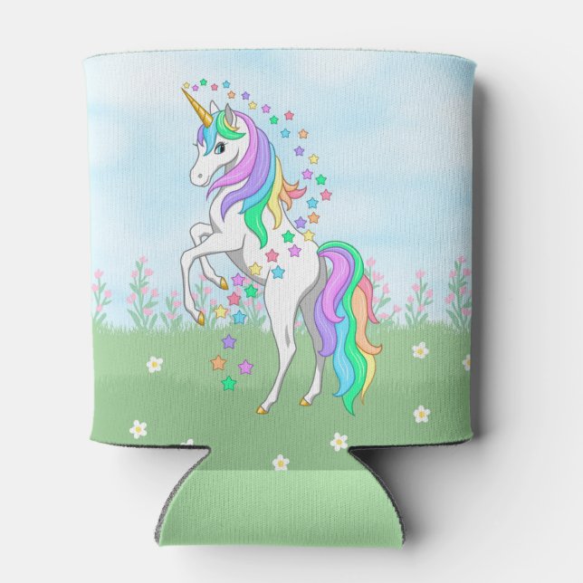 Rafraîchisseur Pour Canette Cute Rainbow Unicorn Colorful (Dos)