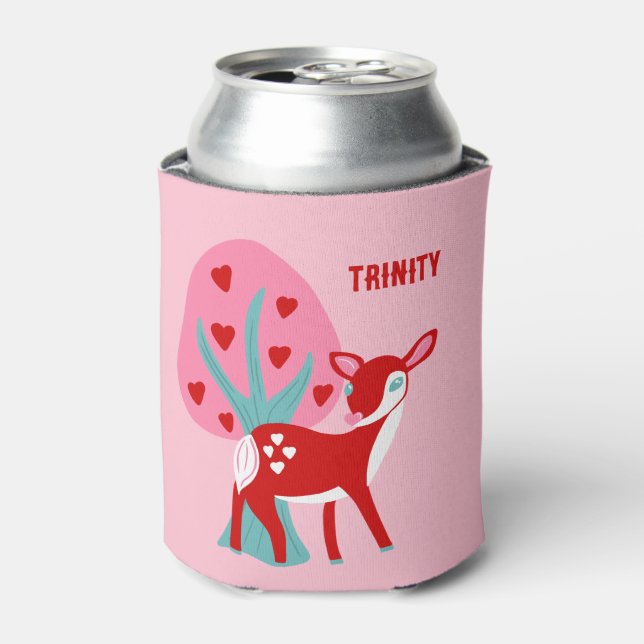 Rafraîchisseur Pour Canette Cute Red Deer Valentine's Day Personnalisé (Can devant)