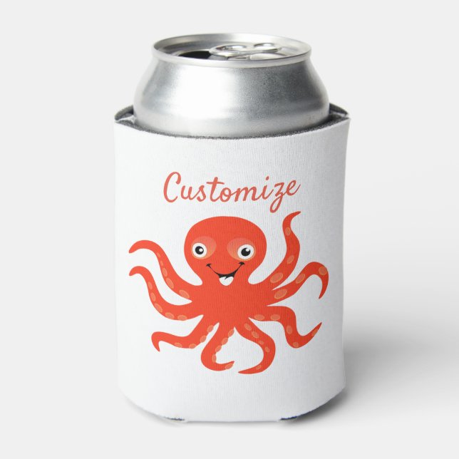Rafraîchisseur Pour Canette Cute rouge octopus Thunder_Cove (Can devant)