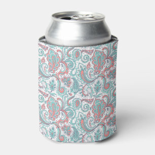Rafraîchisseur Pour Canette Cyan rose beau vintage motif ornemental