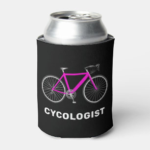 Rafraîchisseur Pour Canette Cycologiste Texte et Vélo rose