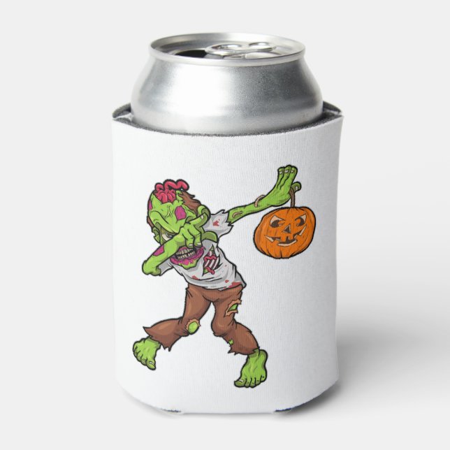 Rafraîchisseur Pour Canette Dabbing Zombie Halloween Dab Funny Cadeau design (Can devant)