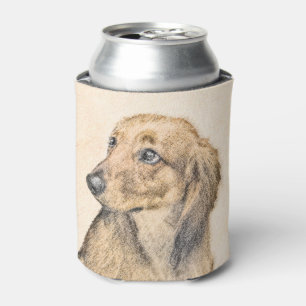 Rafraîchisseur Pour Canette Dachshund (Longhaerien) Peinture - Art Chien origi