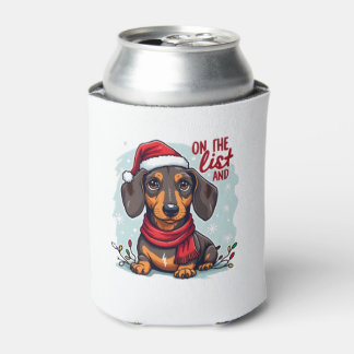 Rafraîchisseur Pour Canette Dachshund Père Noël sur la liste des vilains Dachs