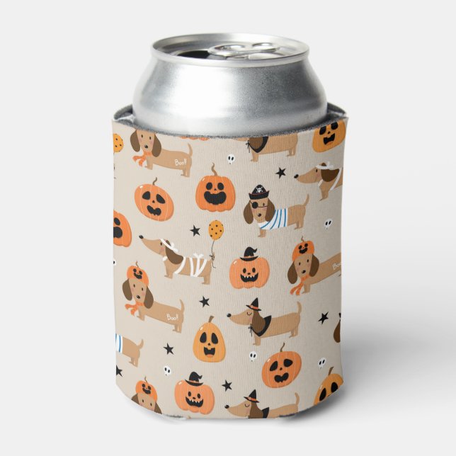 Rafraîchisseur Pour Canette Dachshunds en Halloween Costumes Motif (Can devant)