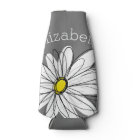 Daisy floral tendance avec nom personnalisé gris j