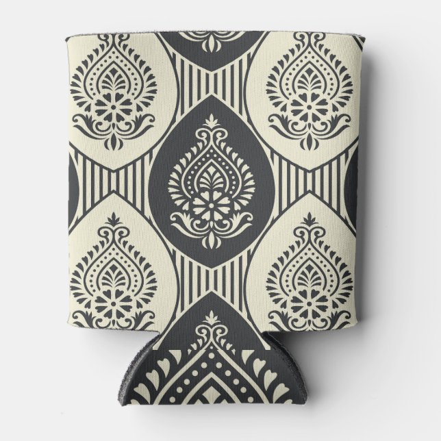 Rafraîchisseur Pour Canette Damas asiatiques traditionnelles, motif sans soudu (Devant)