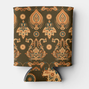 Rafraîchisseur Pour Canette Damask Floral : Style Vintage sans couture
