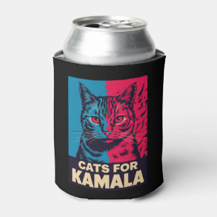 Rafraîchisseur Pour Canette Dame sans enfants et amatrice de chats vote Kamala