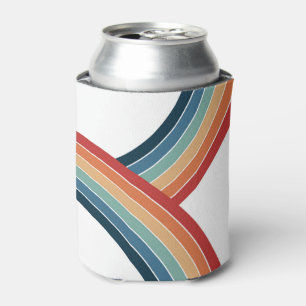 Rafraîchisseur Pour Canette Décor couleur double rétro style arc-en-ciel
