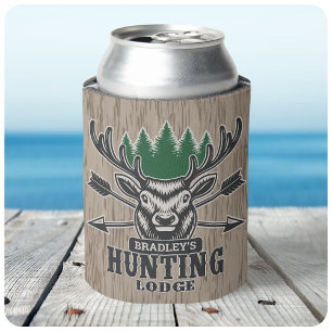 Rafraîchisseur Pour Canette Deer Elk Hunter AJOUTER NOM Bow Hunter Lodge Cabin