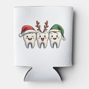 Rafraîchisseur Pour Canette Dentiste Noël Dental Père Noël Floss Xmas Tree