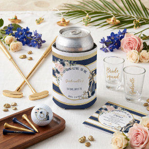 Rafraîchisseur Pour Canette Dernier Swing avant la bague Navy Blue & Fleurs do