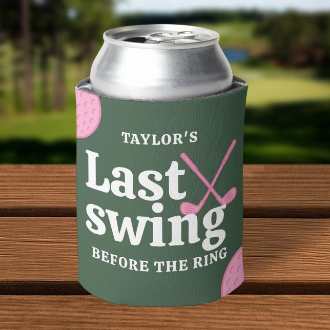 Rafraîchisseur Pour Canette Dernier Swing Avant Le Bachelorette De Golf Ring (Last Swing Before The Ring Golf Bachelorette Can Cooler by Ricaso for Bride to be and her crew)