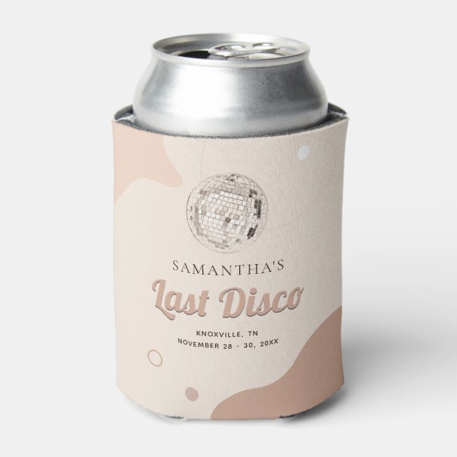 Rafraîchisseur Pour Canette Dernière Disco Retro Bachelorette Party (Can devant)